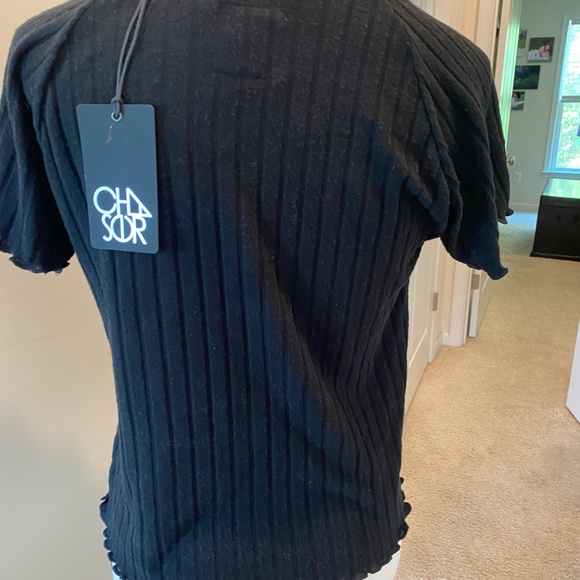 Chaser Rib Raglan Black Tee, Sz Med, NWT - Picture 2 of 4